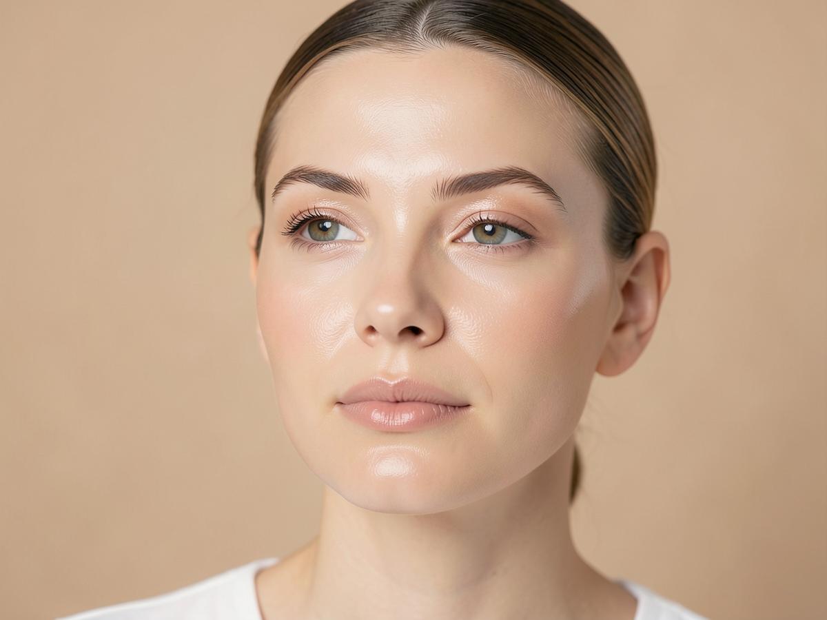 Close-up of healthy, radiant skin after aesthetic treatment
